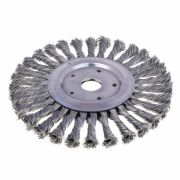 Щетка дисковая для УШМ, плетеные пучки стальной проволоки 175*22мм ЕРМАК PROFI 679-033