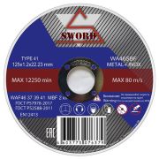 Круг отрезной 125*1,2*22.23 WA46S8BF Metall+Inox SWORD 10/280