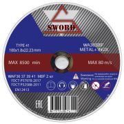 Круг отрезной 180*1,8*22.23 WA36S8BF Metall+Inox SWORD 10/100