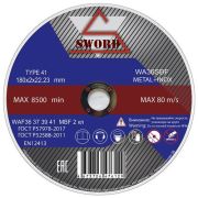 Круг отрезной 180*2,0*22.23 WA36S8BF Metall+Inox SWORD 10/80