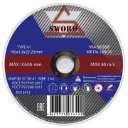Круг отрезной 150*1,8*22.23 WA36S8BF Metall+Inox SWORD 10/200