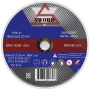 Круг отрезной 180*2,5*22.23 WA30S8BF Metall+Inox SWORD 10/80